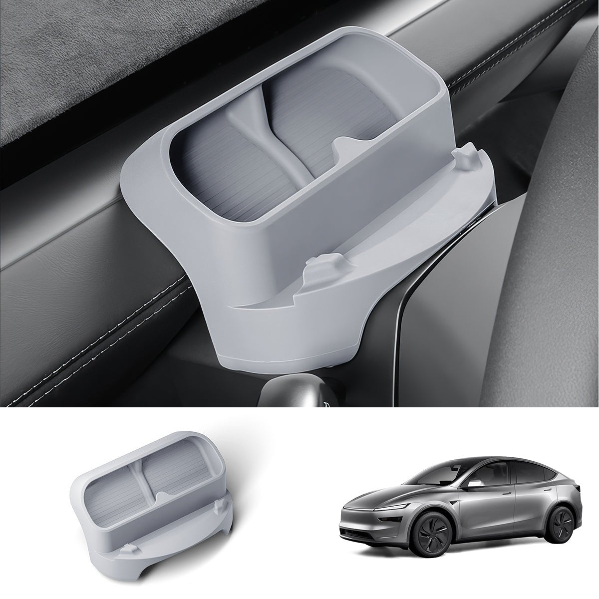 Multi-Function Steering Wheel Phone Mount & Glasses Holder for Tesla Model Y Juniper 2025+ - T-Launch