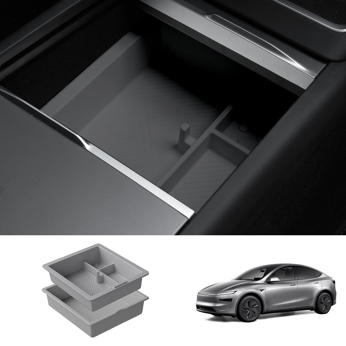 Multi-Functional Center Console Organizer for Tesla Model Y Juniper 2025+ - T-Launch
