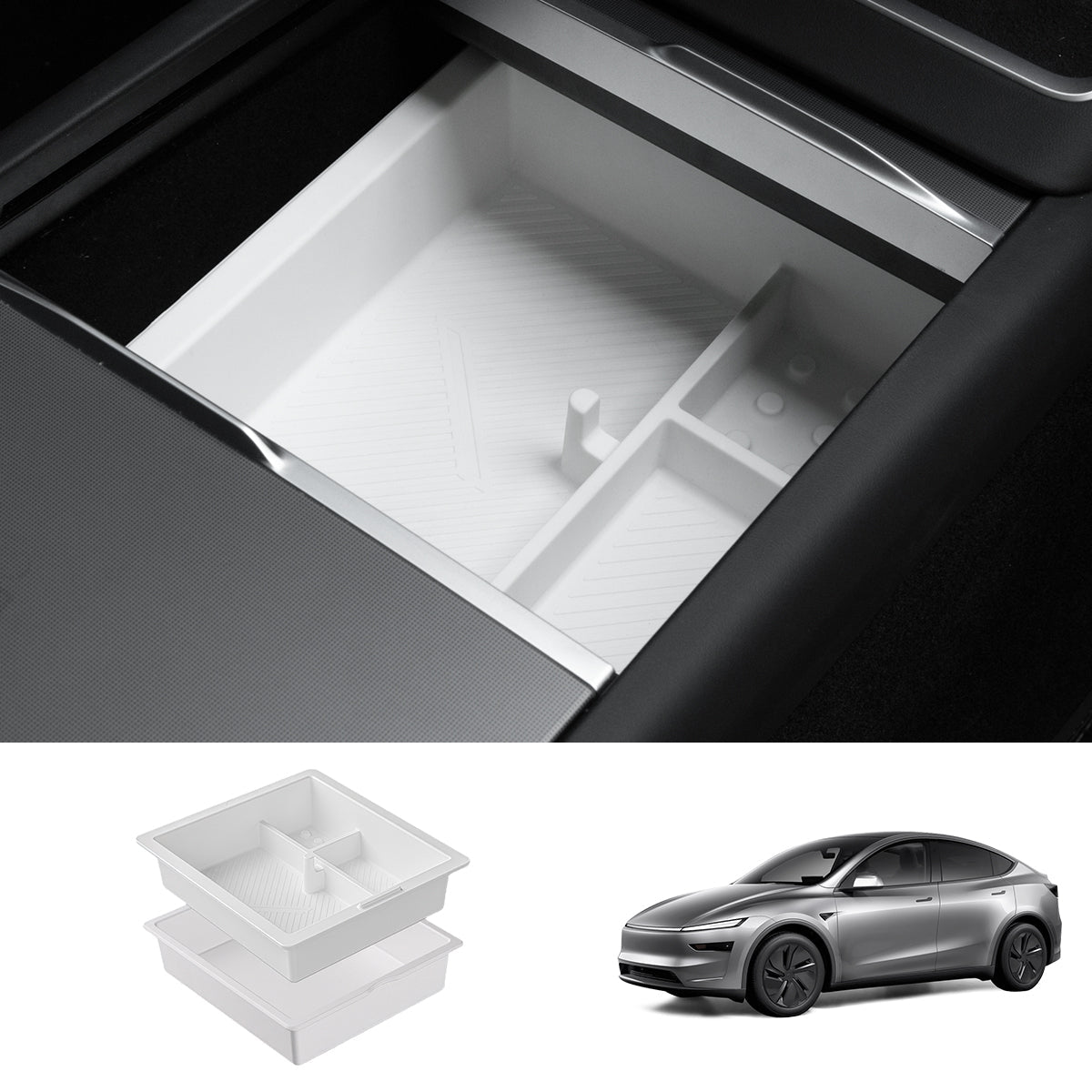 Multi-Functional Center Console Organizer for Tesla Model Y Juniper 2025+ - T-Launch