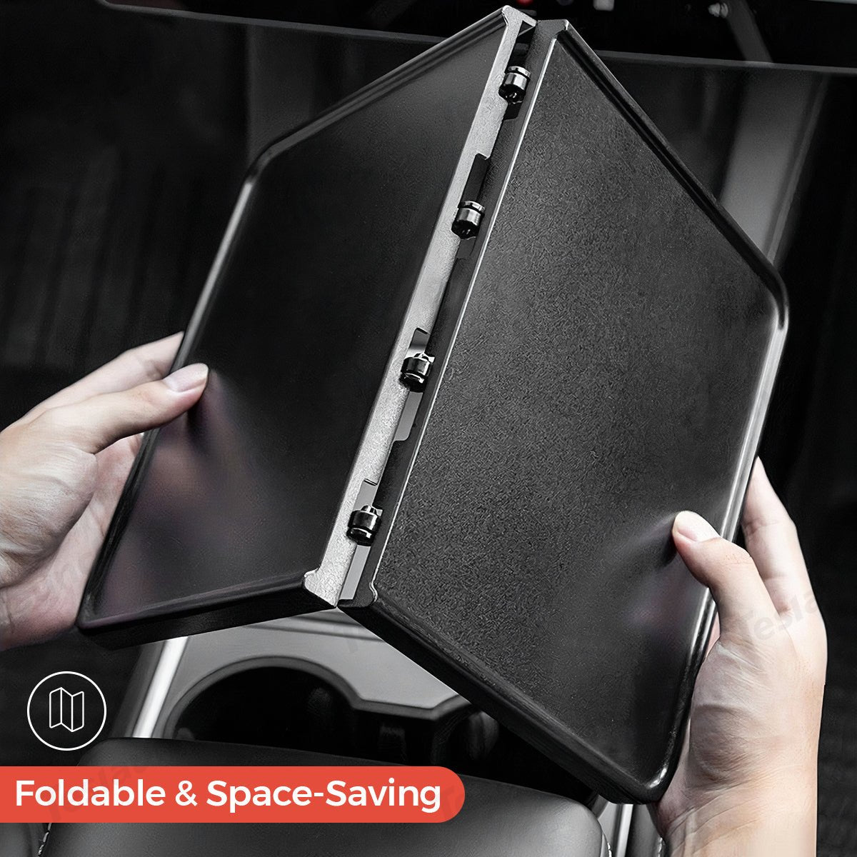 Multi-functional Foldable Desk – Center Console Mount for Tesla Model Y Juniper 2025+ - T-Launch