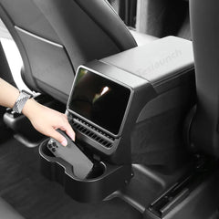 Multi-Functional Foldable Rear Console Cup Holder for Tesla Model Y Juniper 2025+ / Model 3 Highland 2024+ - T-Launch