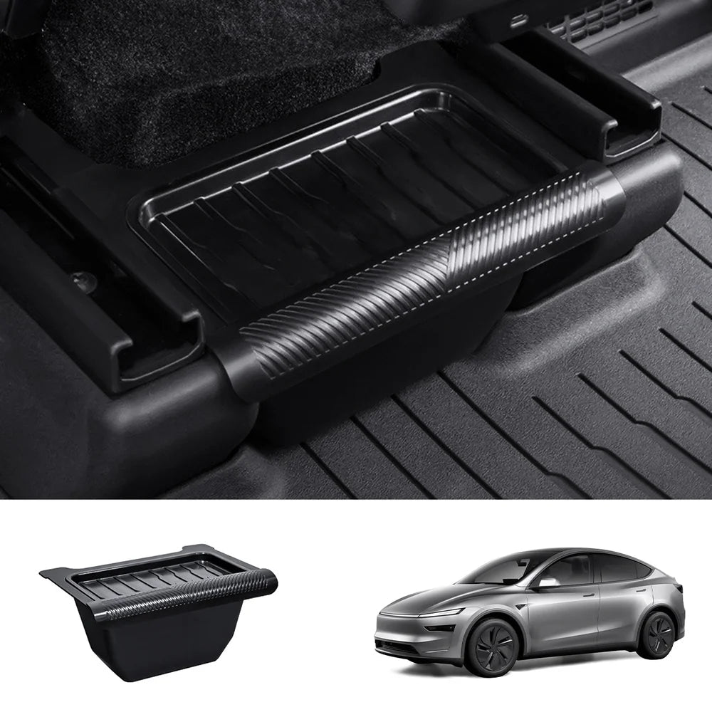Multi-Functional Rear Flip-Top Trash & Storage Bin for Tesla Model Y Juniper 2025+ - T-Launch