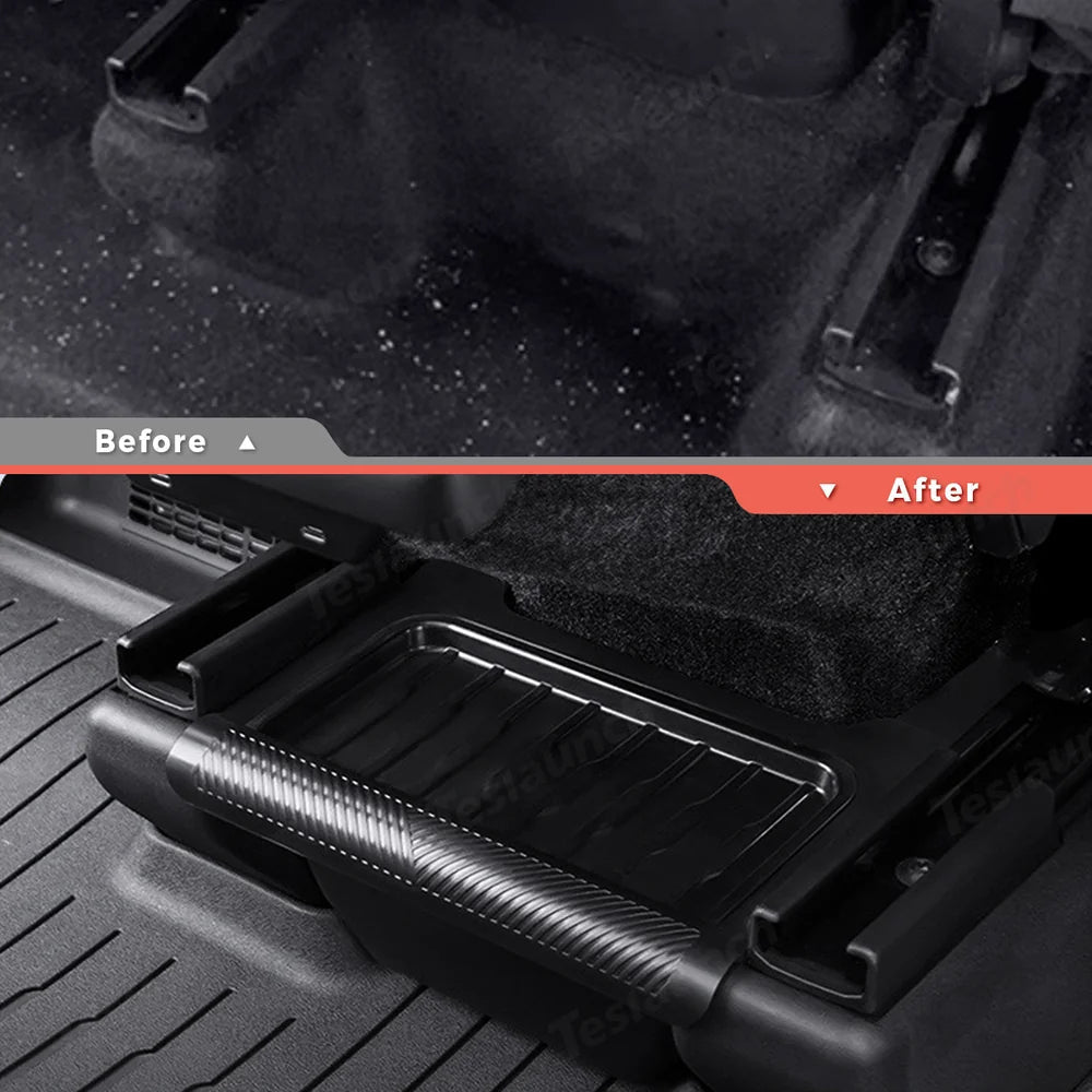 Multi-Functional Rear Flip-Top Trash & Storage Bin for Tesla Model Y Juniper 2025+ - T-Launch