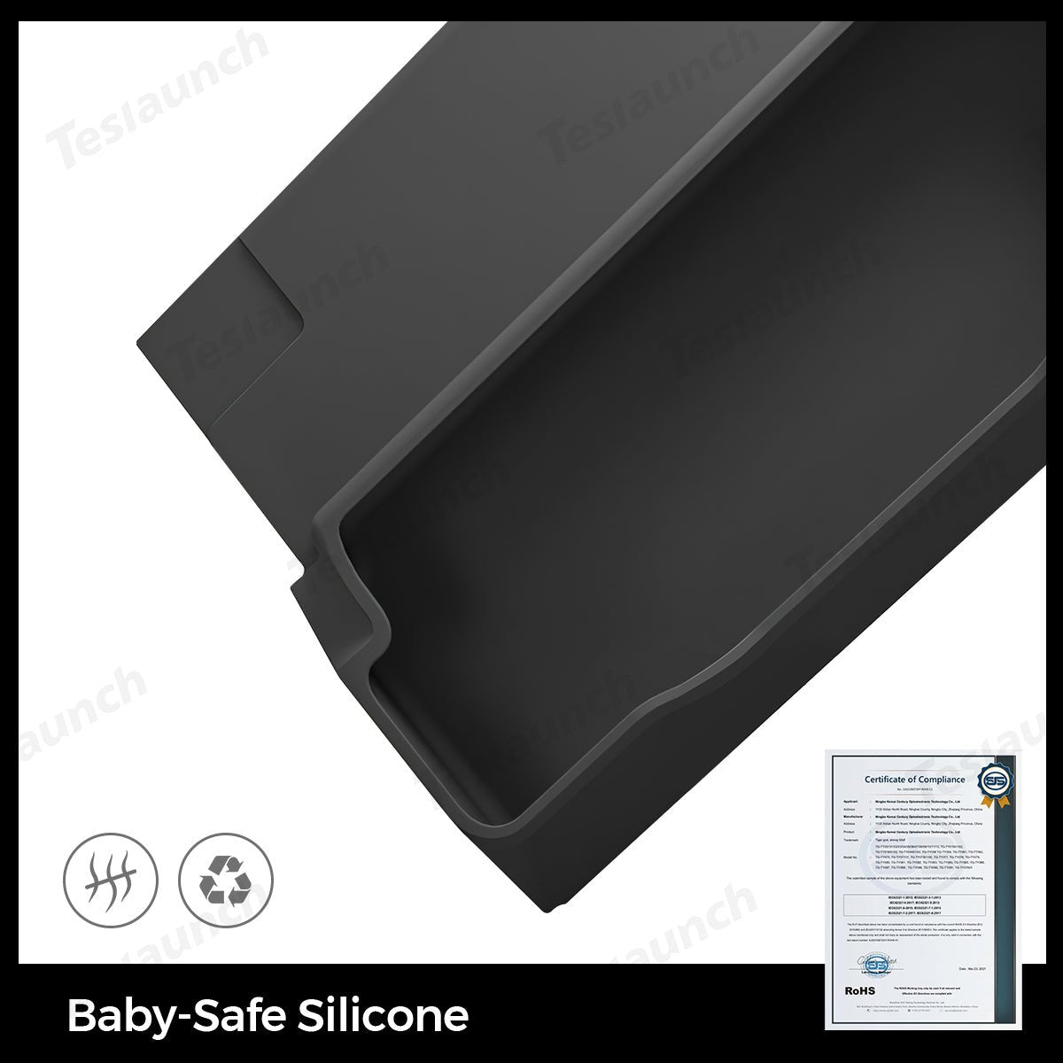 Multi-Functional Silicone Center Console Glasses Tray for Tesla Model Y Juniper 2025+ - T-Launch