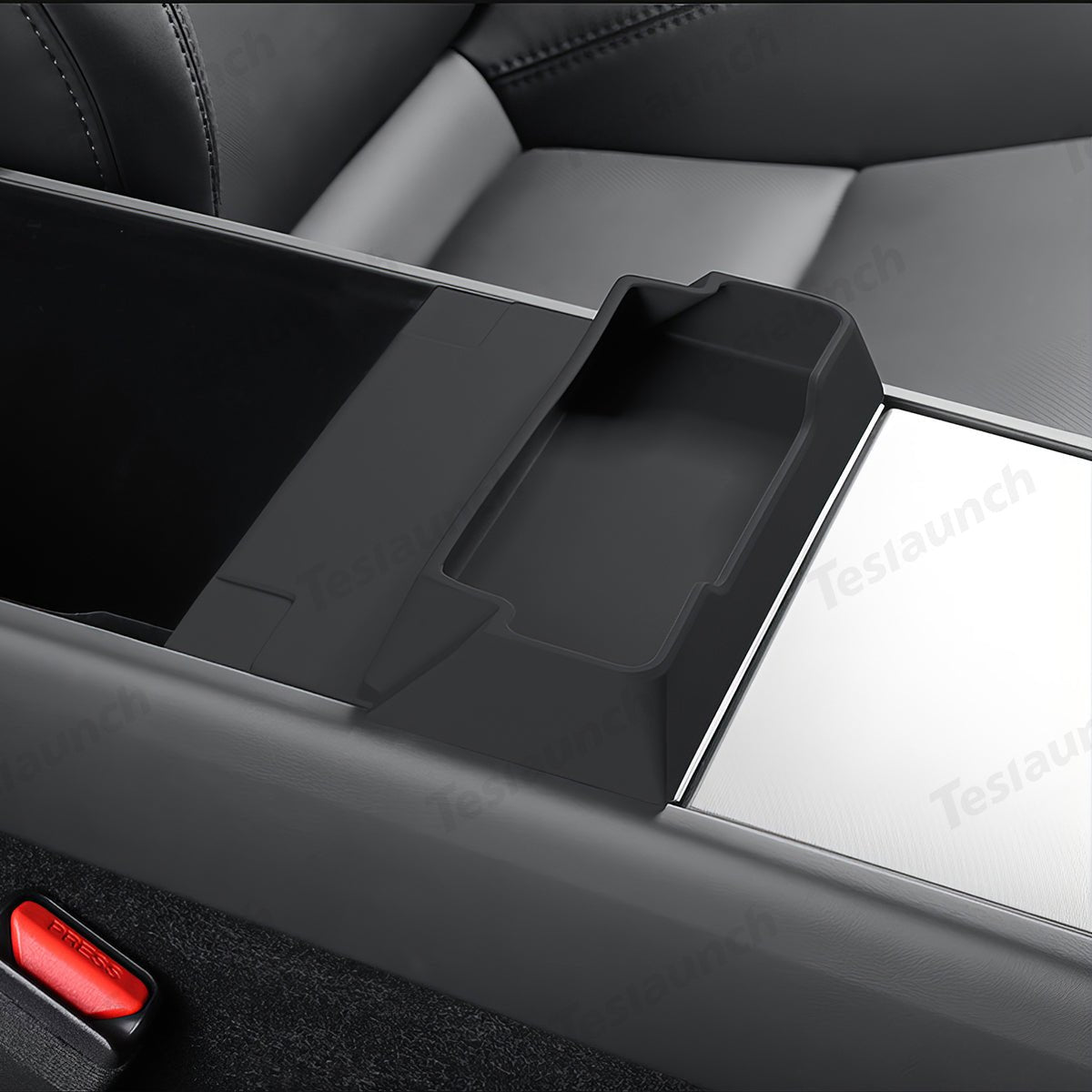 Multi-Functional Silicone Center Console Glasses Tray for Tesla Model Y Juniper 2025+ - T-Launch