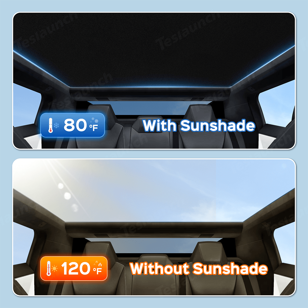 Nano Ice Crystal Glass Roof Sunshade for Cybertruck - T-Launch