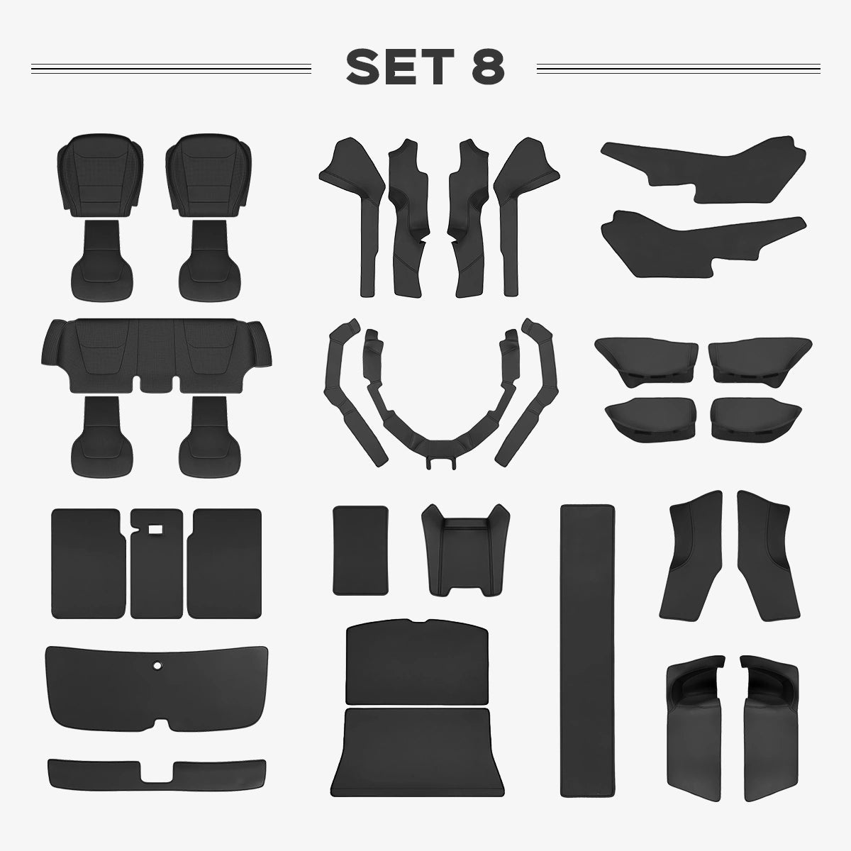 Napa Leather All-Around Interior Protection Kit for Tesla Model Y Juniper 2025+ - T-Launch