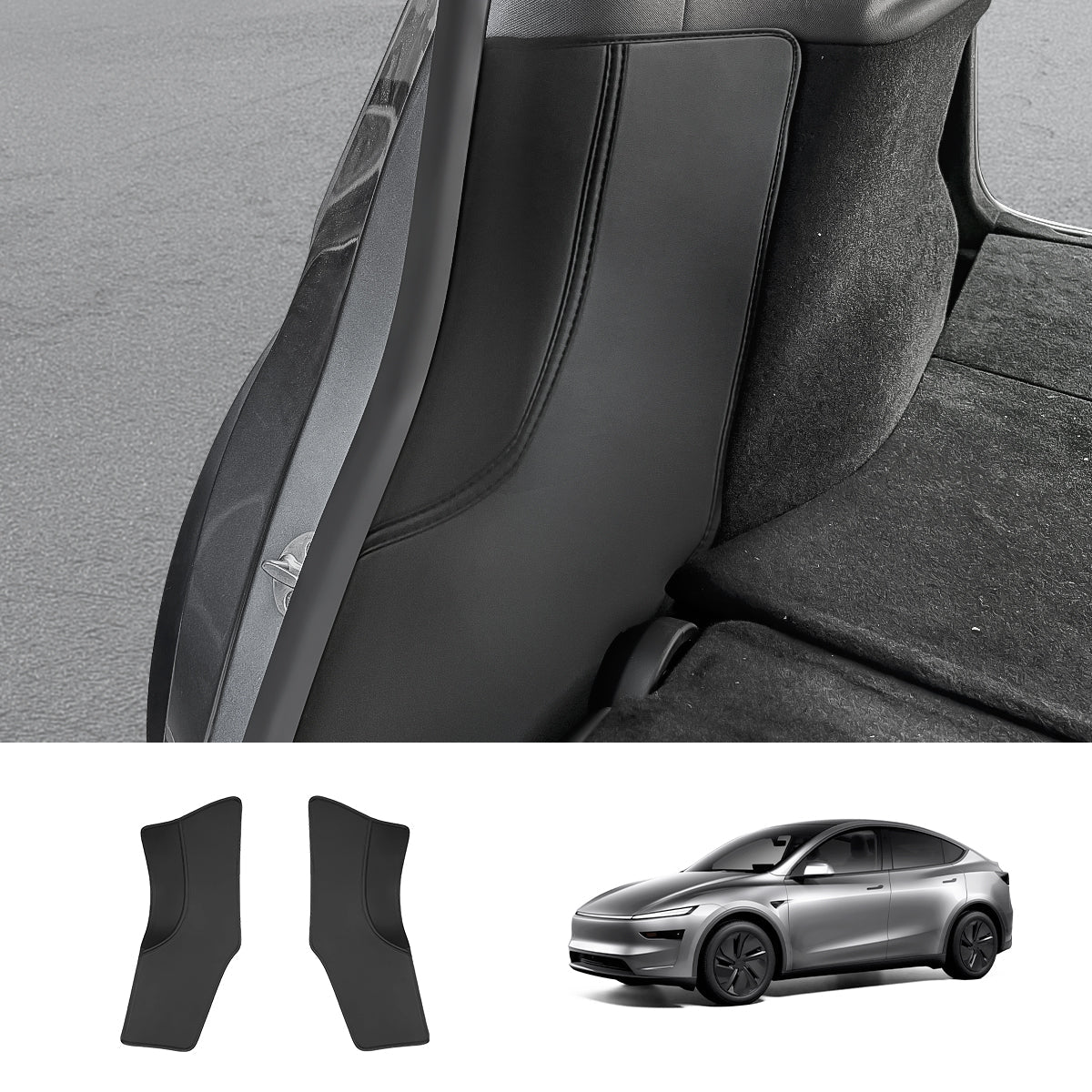 Napa Leather C-Pillar Protectors – Premium Protection for Tesla Model Y Juniper 2025+ - T-Launch