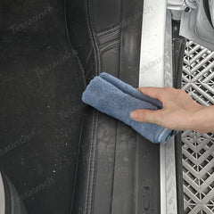 Napa Leather Door Sill Protectors 4-Piece Set – Full Coverage for Tesla Model Y Juniper 2025+ - T-Launch