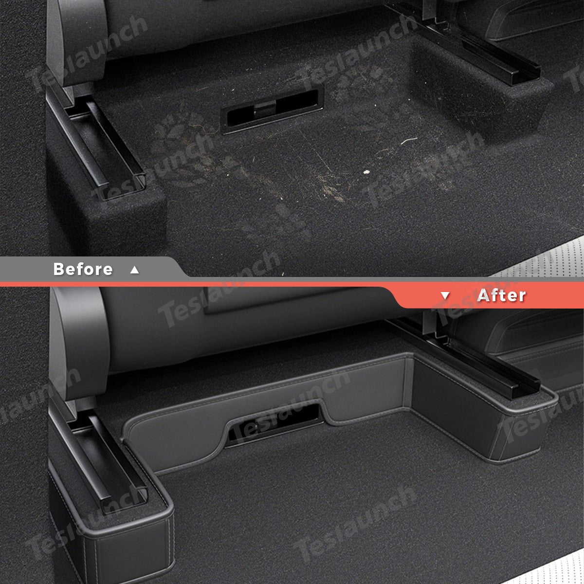 Napa Leather Seat Bottom Corner Covers – 3-Piece Protection Set for Tesla Model Y Juniper 2025+ - T-Launch
