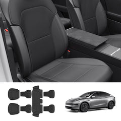 Napa Leather Seat Cushion Set – All-Season Ventilated Comfort for Tesla Model Y Juniper 2025+ (7-Piece Set) - T-Launch