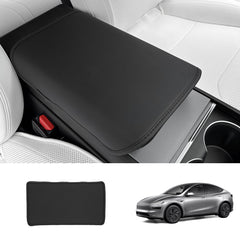 Nappa Leather Center Console Armrest Cover – Stylish Protection for Tesla Model Y Juniper 2025+ - T-Launch