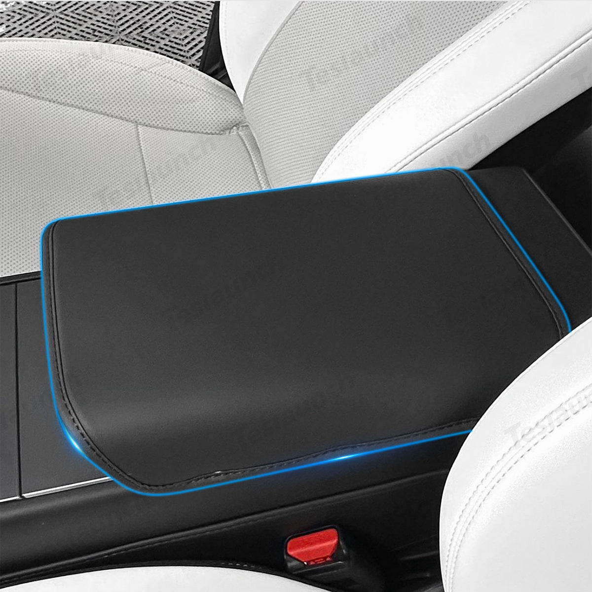 Nappa Leather Center Console Armrest Cover – Stylish Protection for Tesla Model Y Juniper 2025+ - T-Launch