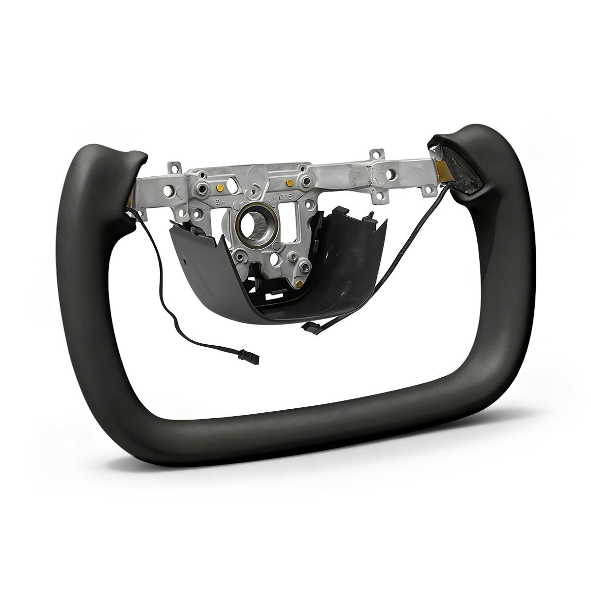 Nappa Leather Open-Bottom Yoke/Cyber Steering Wheel Driving Wheel Upgrade for Model Y Juniper/ Model 3 Highland - T-Launch