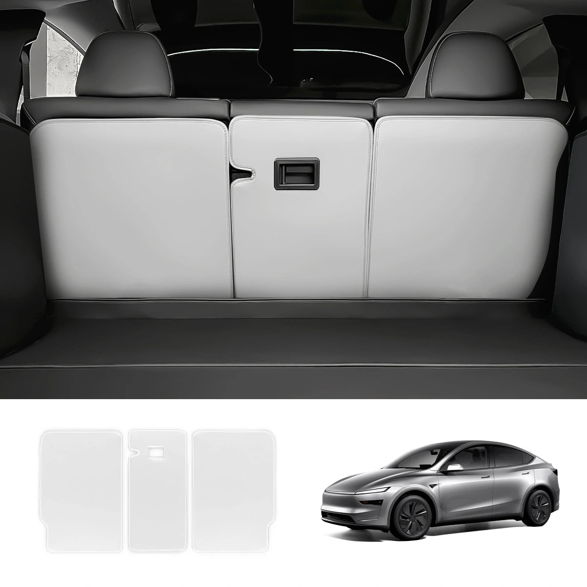 Nappa Leather Rear Seat Back Protector for Tesla Model Y Juniper 2025+ - T-Launch