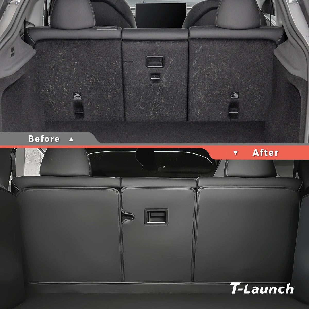 Nappa Leather Rear Seat Back Protector for Tesla Model Y Juniper 2025+ - T-Launch
