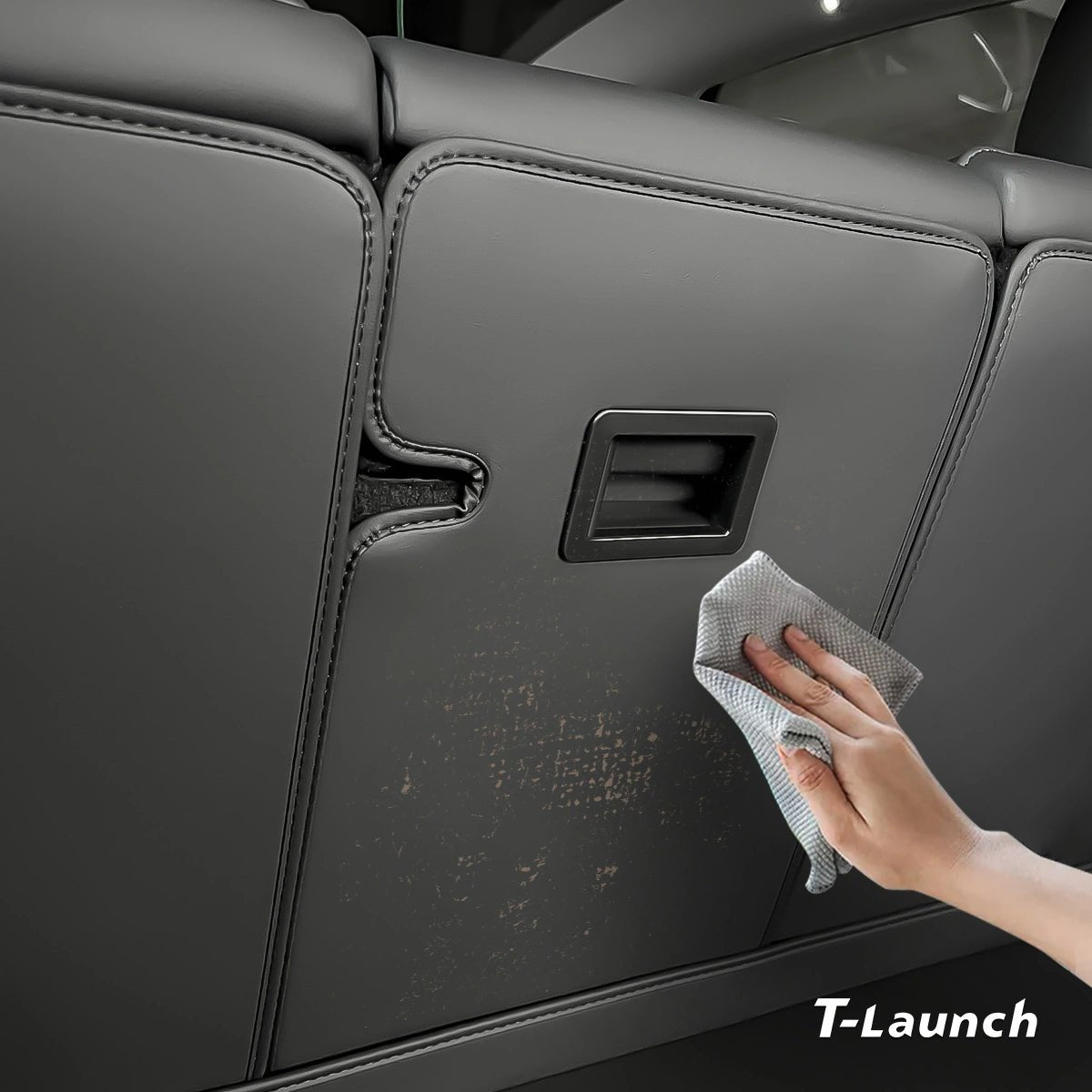 Nappa Leather Rear Seat Back Protector for Tesla Model Y Juniper 2025+ - T-Launch