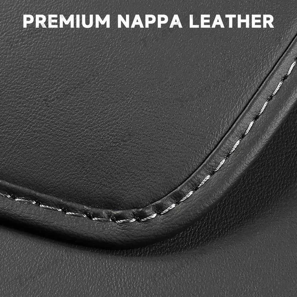 Nappa Leather Seat Back Kick Protector for Tesla Model Y Juniper 2025+ / Model 3 Highland 2024+ - T-Launch
