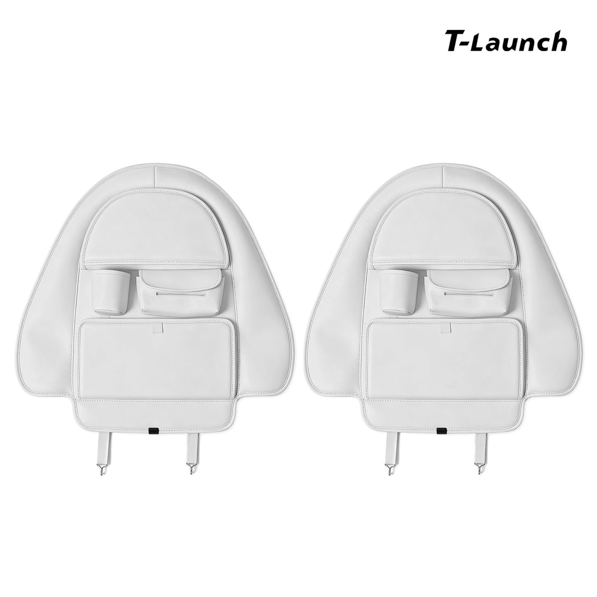 Nappa Leather Seat Back Kick Protector & Multi-Function Organizer for Tesla Model 3/Y 2017+ - T-Launch