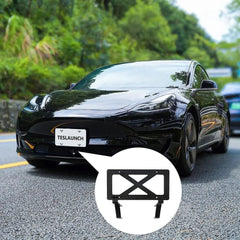 No Drill Anti-theft Front License Plate Holder For Tesla Model 3/Y(2017-2023), Front License Plate Bracket Mounting Kit - T-Launch