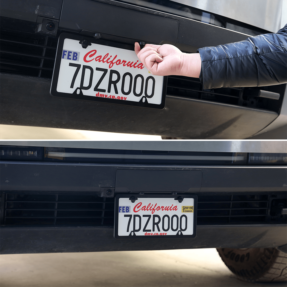 No-Drill Front License Plate Holder for Cybertruck - T-Launch