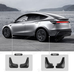No-Drill Front & Rear Fender Mud Flaps for Tesla Model Y Juniper 2025+（4 PCS） - T-Launch