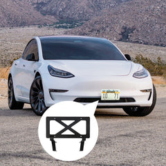 No Drill Model 3/Y Front License Plate Frame for Tesla- NO Adhesives, Quick Install - T-Launch