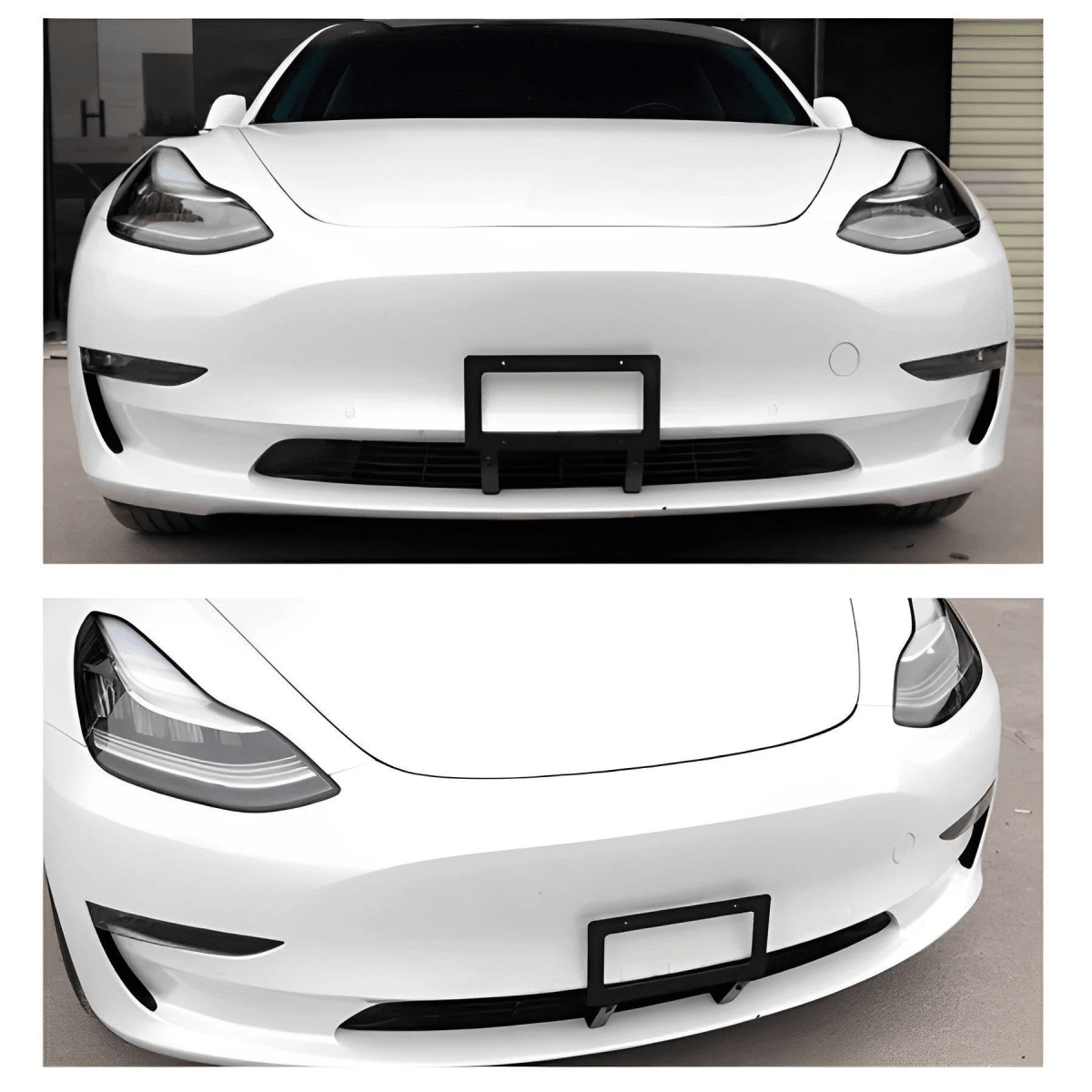 No Drill Model 3/Y Front License Plate Frame for Tesla- NO Adhesives, Quick Install - T-Launch