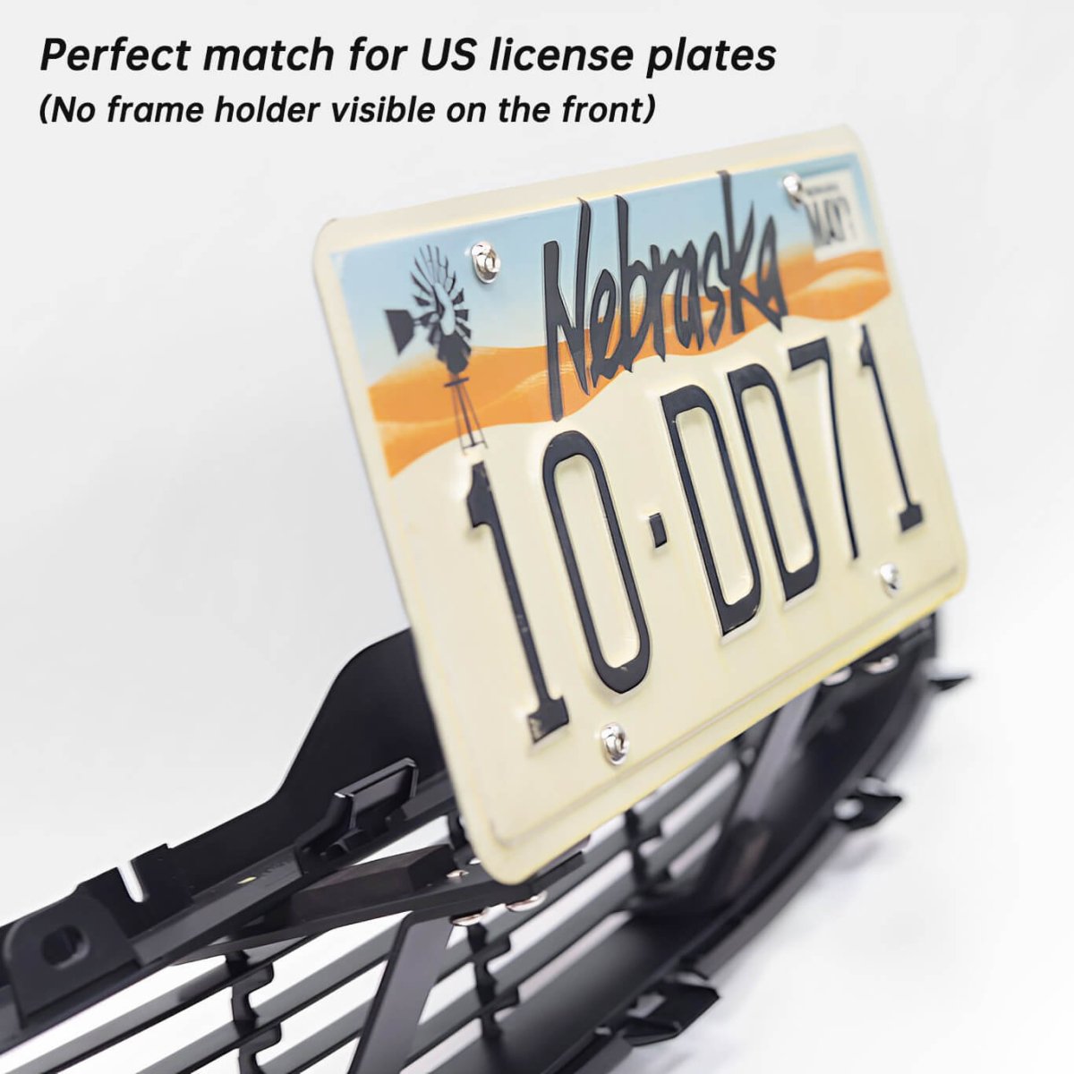No Drill Model 3/Y Front License Plate Frame for Tesla- NO Adhesives, Quick Install - T-Launch