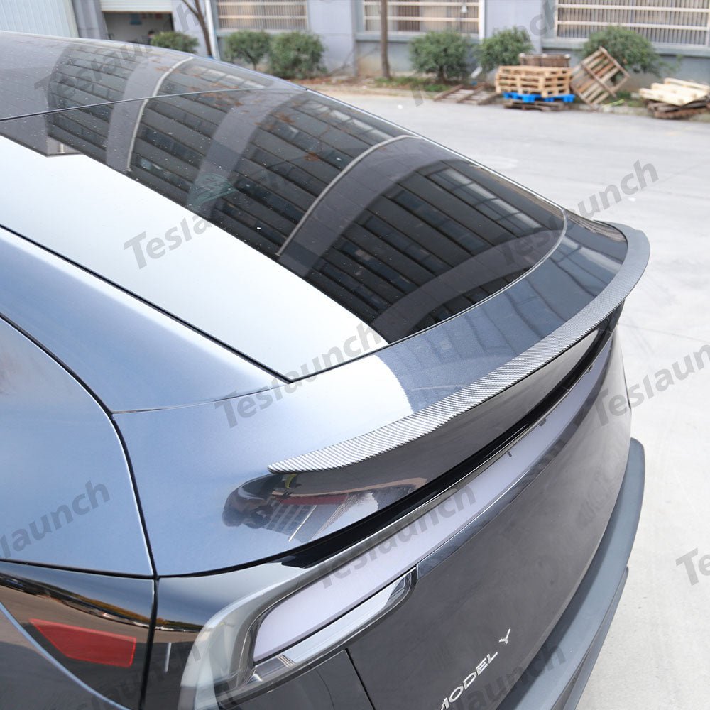 OEM Performance Pro Style Spoiler for Tesla Model Y Juniper 2025+ (Carbon Fiber Pattern ABS) - T-Launch