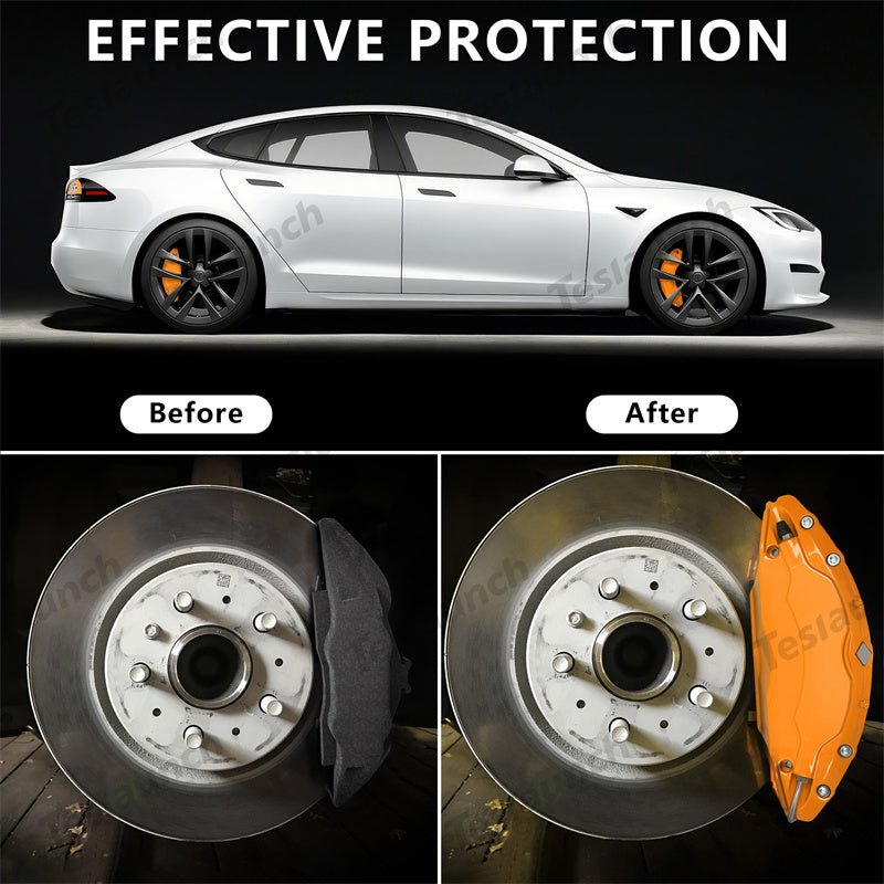 Orange 2021-2026 Model S/X Brake Caliper Covers (4Pcs) for Tesla - T-Launch