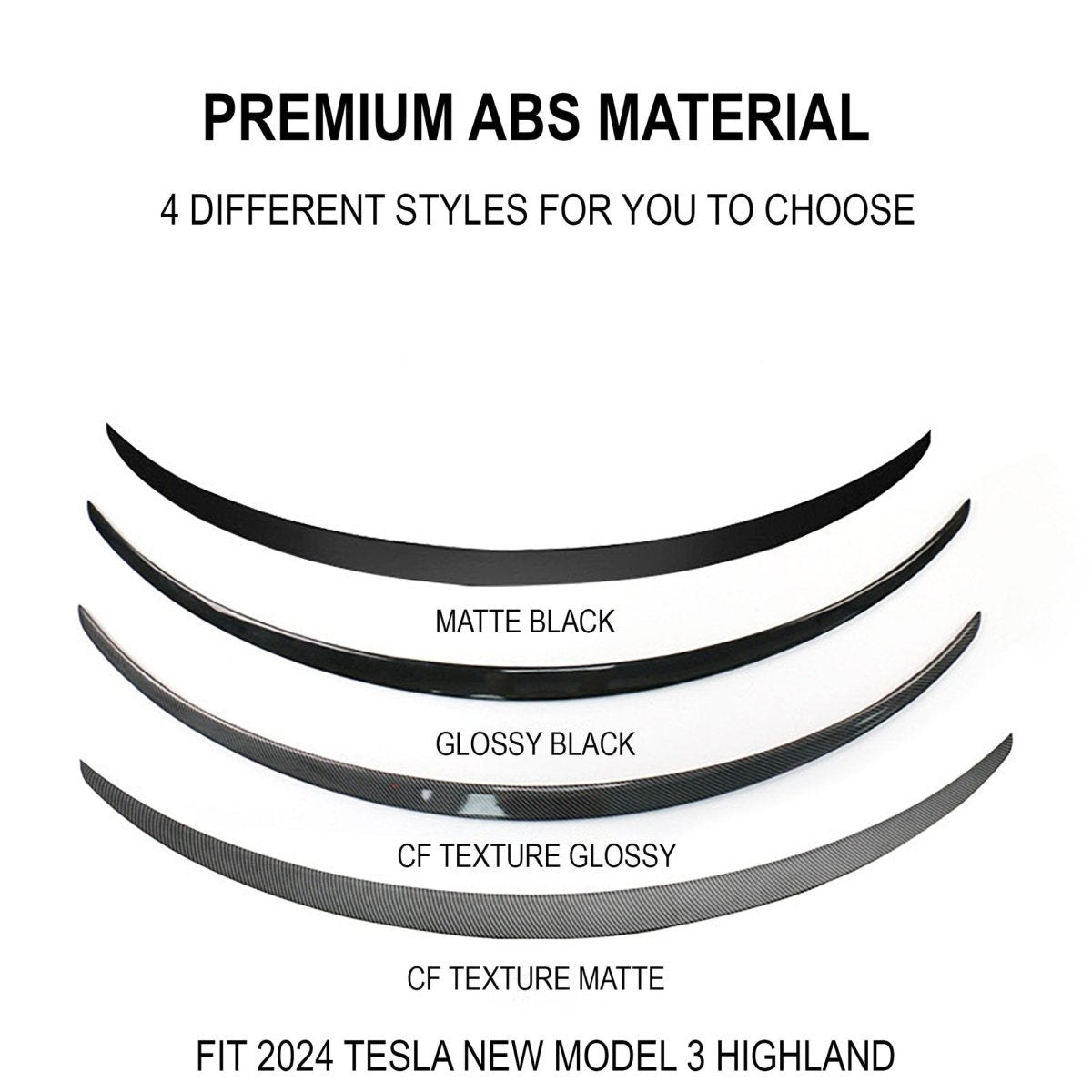 Performance Spoiler For Tesla 2024+ Model 3 Highland - T-Launch