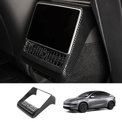 Plaid Rear Air Vent Screen Protector Frame (Carbon Fiber Pattern ABS) for Tesla Model Y Juniper 2025+ - T-Launch