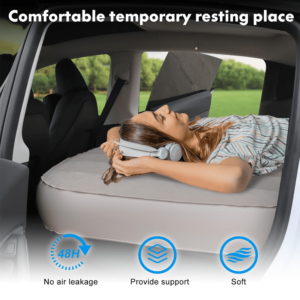 Portable Auto Inflatable Camping Mattress for Tesla Model Y - T-Launch