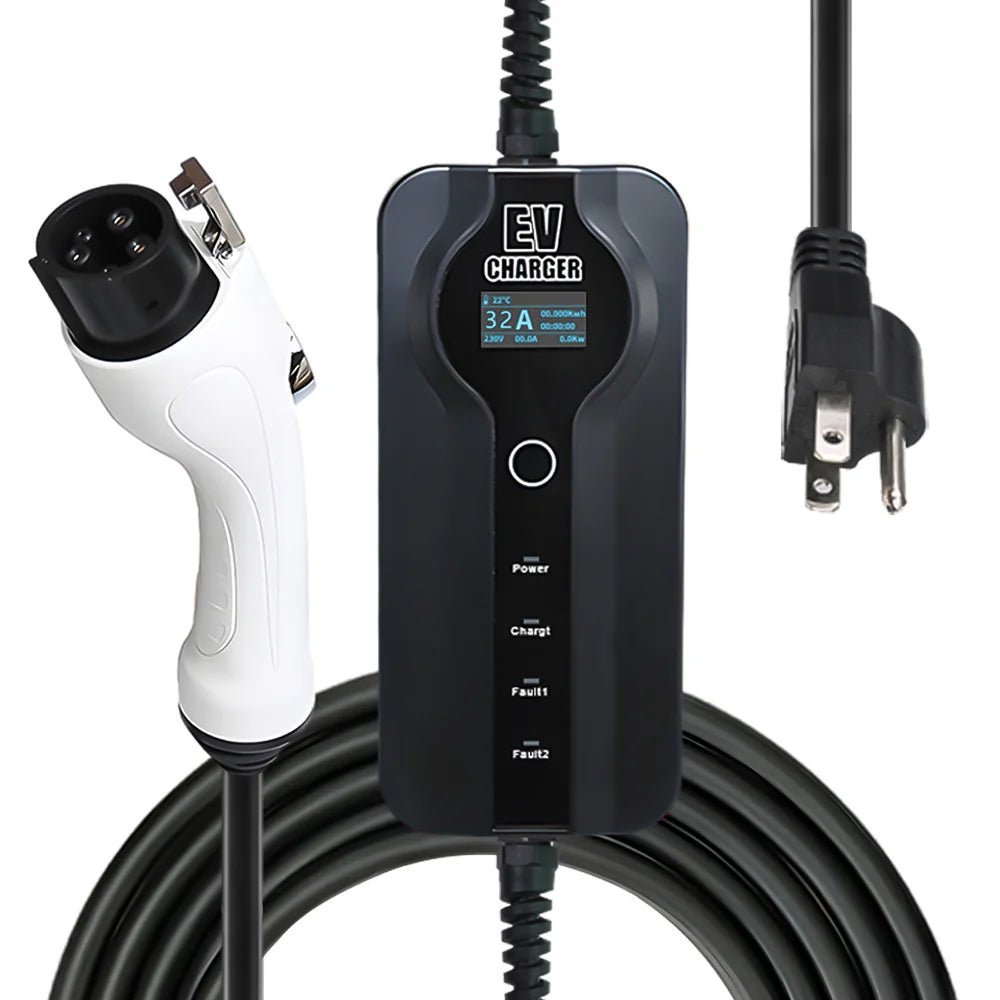 Portable Charger 16A/32A Adjustable Mode 2 Level 2 Household Waterproof EV Charger For Tesla Model S/X/3/Y - T-Launch