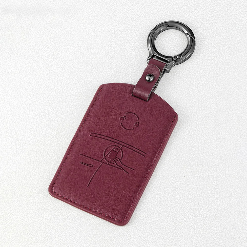 Premium Genuine Leather Key Card Holder for Tesla Model 3/Y (2017+) - T-Launch