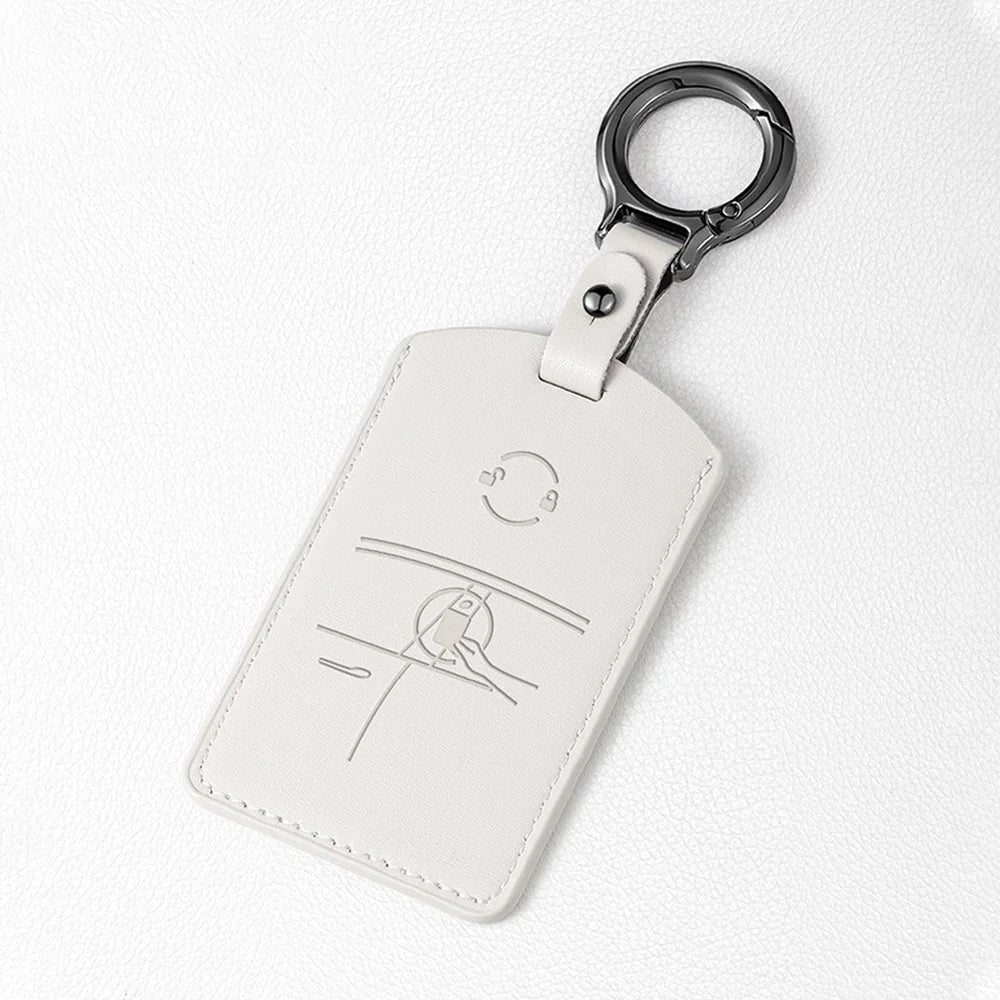 Premium Genuine Leather Key Card Holder for Tesla Model 3/Y (2017+) - T-Launch