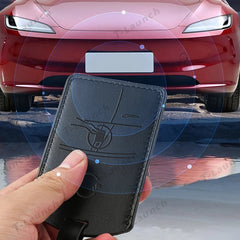 Premium Genuine Leather Key Card Holder for Tesla Model 3/Y (2017+) - T-Launch