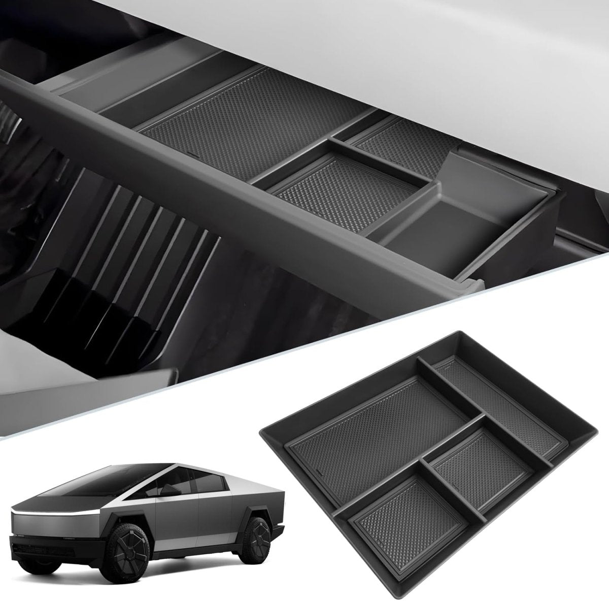 Premium Organizer Tray Glove Box Storage for Cybertruck - T-Launch