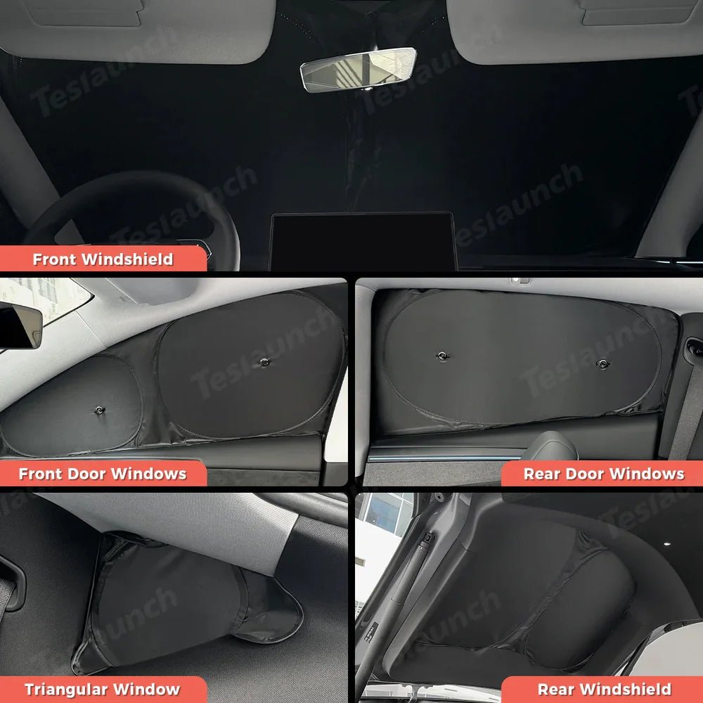 Privacy & Thermal Insulated Sunshades Curtains for Tesla Model 3 Highland Standard 2025+ - T-Launch