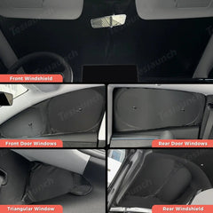 Privacy & Thermal Insulated Sunshades Curtains for Tesla Model 3 Highland Standard 2025+ - T-Launch