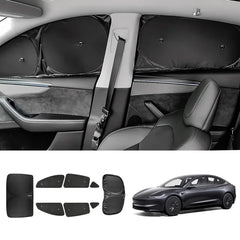 Privacy & Thermal Insulated Sunshades Curtains for Tesla Model 3 Highland Standard 2025+ - T-Launch