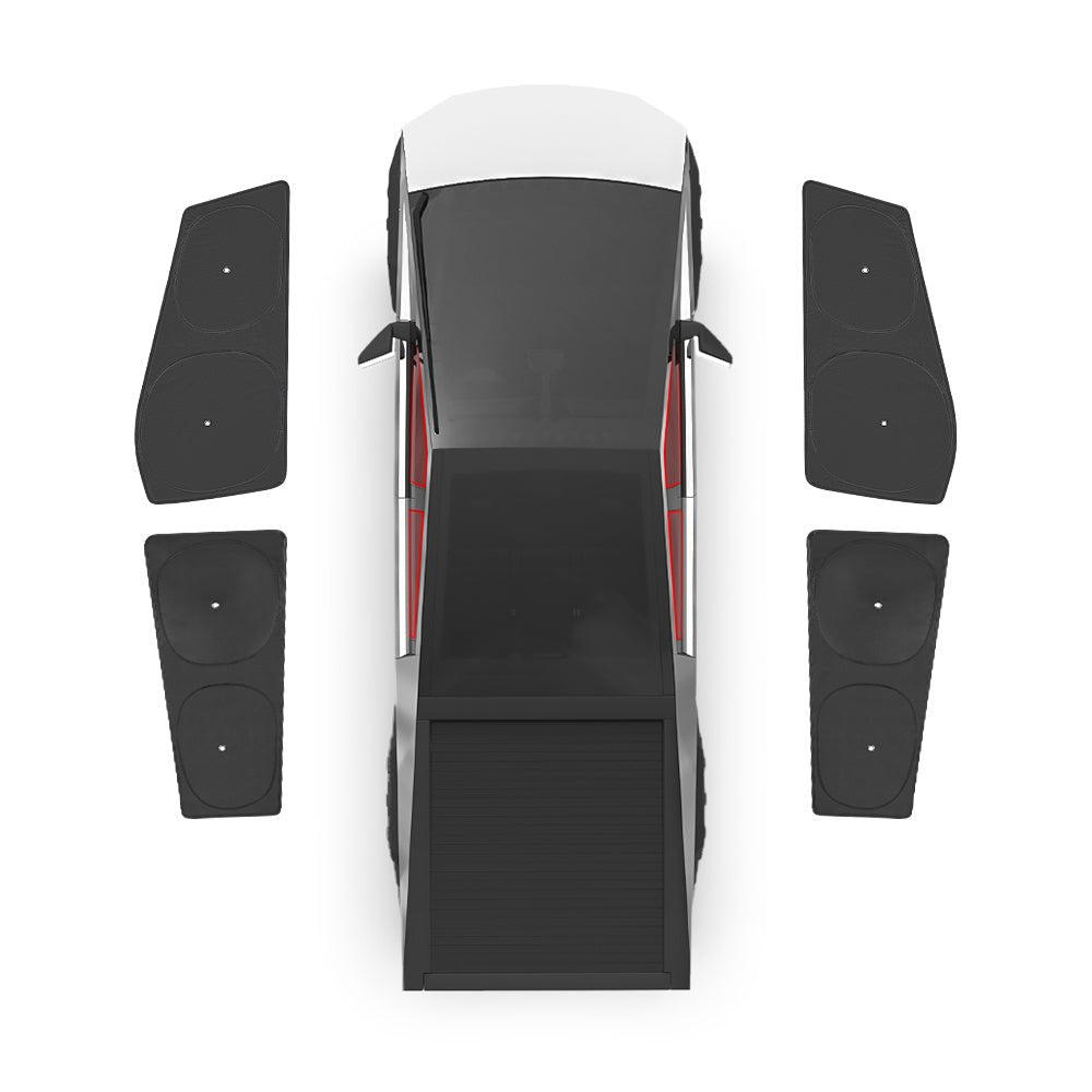 Privacy & Thermal Insulation Window Camping Sunshade Curtains for Cybertruck - T-Launch
