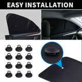 Tesla Model X(2015-2024) Privacy And Thermal Insulated Sunshades Curtains Opaque Sun Visor for Camping and Daily Use