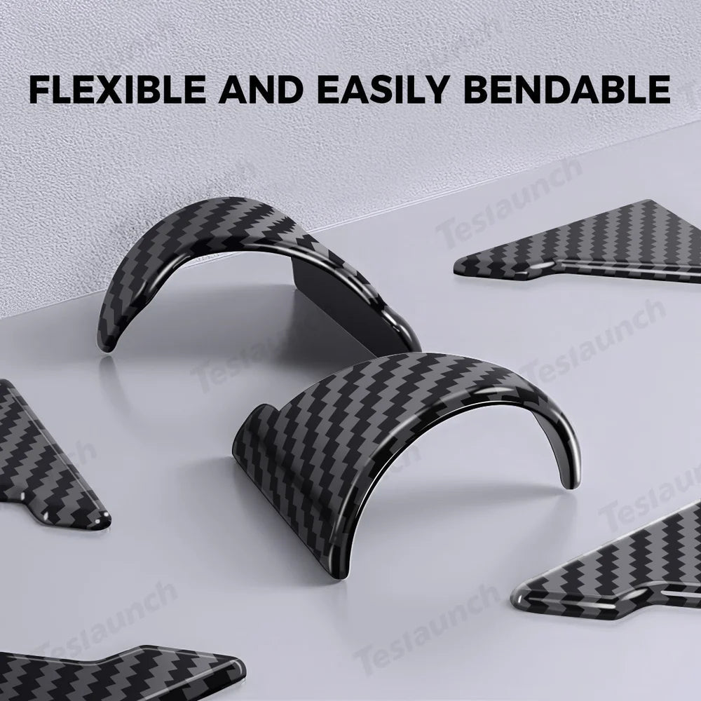 PVC Carbon Pattern Door Corner Guards – Universal Fit for All Cars - T-Launch