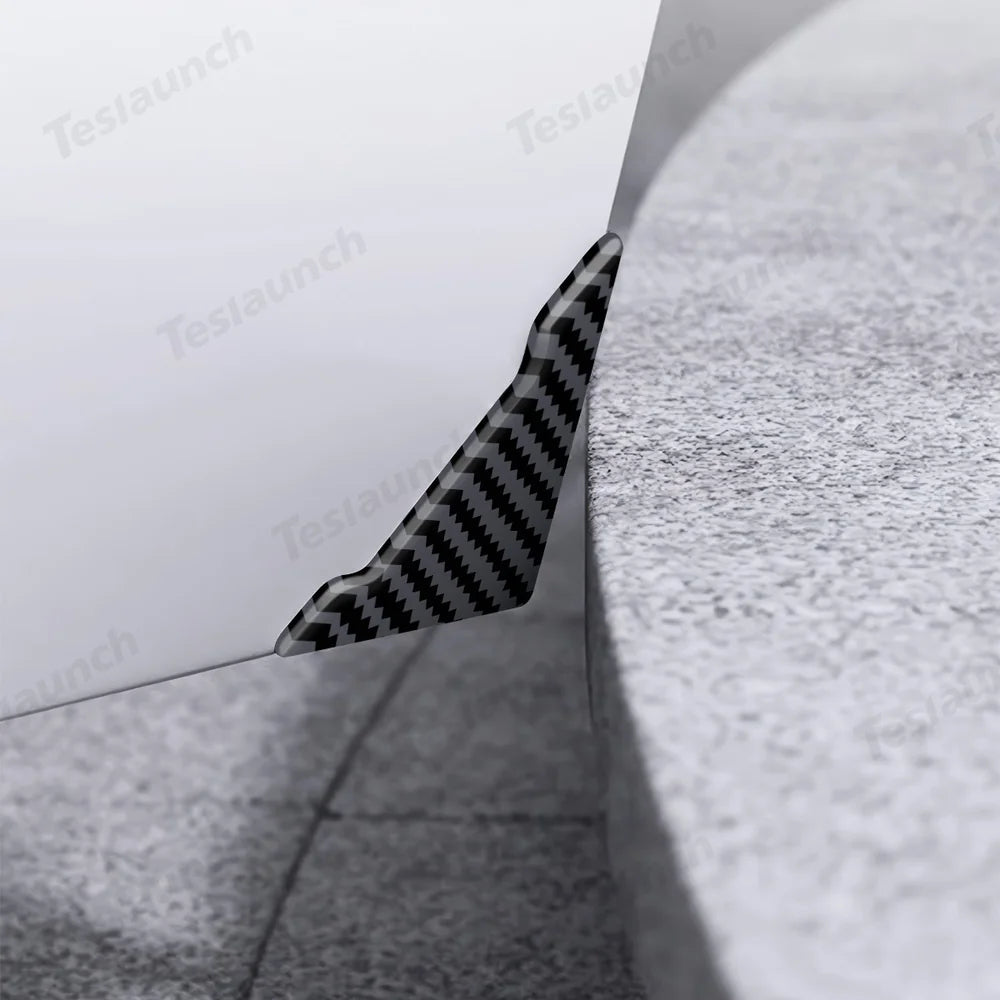 PVC Carbon Pattern Door Corner Guards – Universal Fit for All Cars - T-Launch