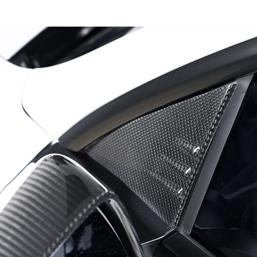 [Real Carbon Fiber] A-pillar Triangle Spoiler Cover For Tesla 2024+ Model 3 Highland (2 Pcs) - T-Launch