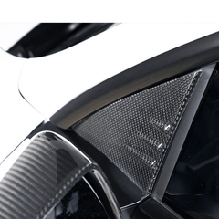 [Real Carbon Fiber] A-pillar Triangle Spoiler Cover For Tesla 2024+ Model 3 Highland (2 Pcs) - T-Launch