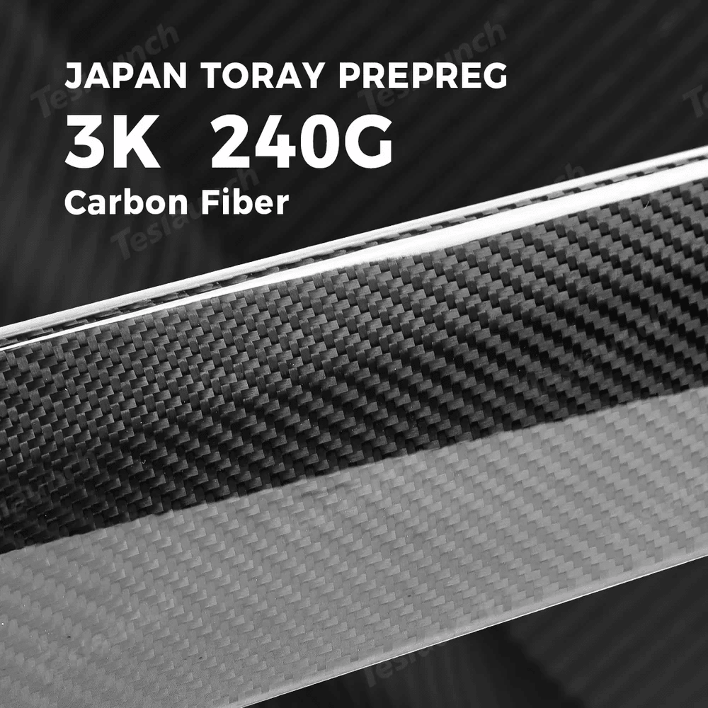 [Real Carbon Fiber] A-Pillar Triangle Window Cover Trim for Tesla Model Y Juniper 2025+ - T-Launch