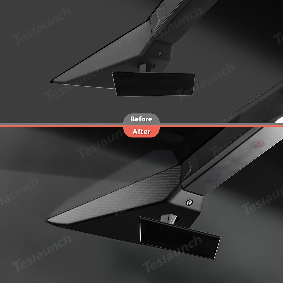 [Real Carbon Fiber] Cabin Camera Trim Cover for Tesla Cybertruck - T-Launch